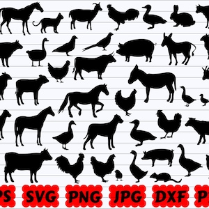 Farm Animal SVG | Animal SVG Bundle | Farm Life Svg | Farm House Svg | Farm Animal Silhouette | Farm Animal Cut File | Animals Cut File
