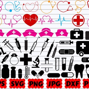 100 Nurse Svg Nurse Svg Bundle Nursing Svg Nurse Cut Etsy