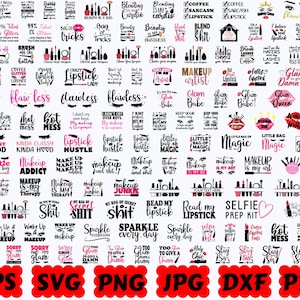 Make-up SVG | Wimperntusche SVG | Mode SVG | Kosmetik Design | Schönheit | Lippenstift SVG | Schnittdateien für Cricut & Silhouette | Svg Eps Dxf Png Jpg
