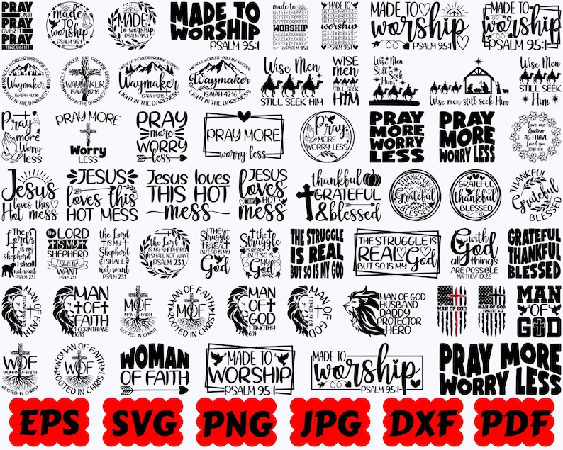 Religious SVG | Christian SVG | Jesus SVG | Bible Svg | God Svg | Faith Svg | Cut Files for Cricut & Silhouette | Svg Eps Dxf Png Jpg Pdf image 7