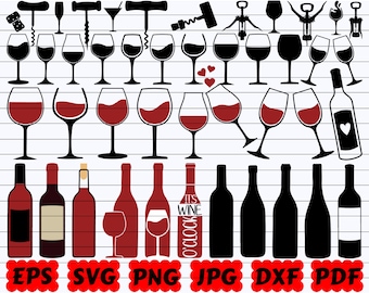 Wine Glass SVG Bundle. Glass Etching Designs. Stencil svg By Fly