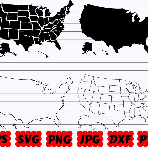 USA Map SVG | America Map SVG | Usa State Svg| States Svg| America Svg| Usa Svg| Map Svg| Us State Svg| Map Silhouette| United State Map Svg