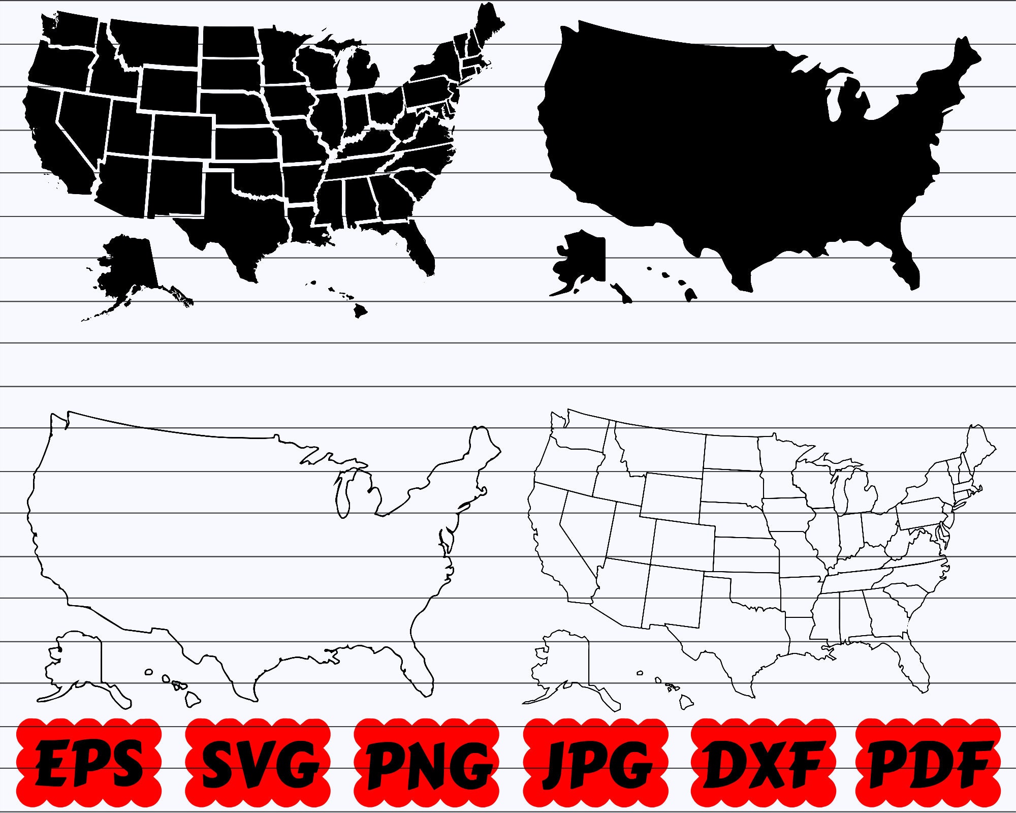 USA Map SVG | America Map SVG | Usa State Svg| States Svg| America Svg| Usa Svg| Map Svg| Us State Svg| Map Silhouette| United State Map Svg