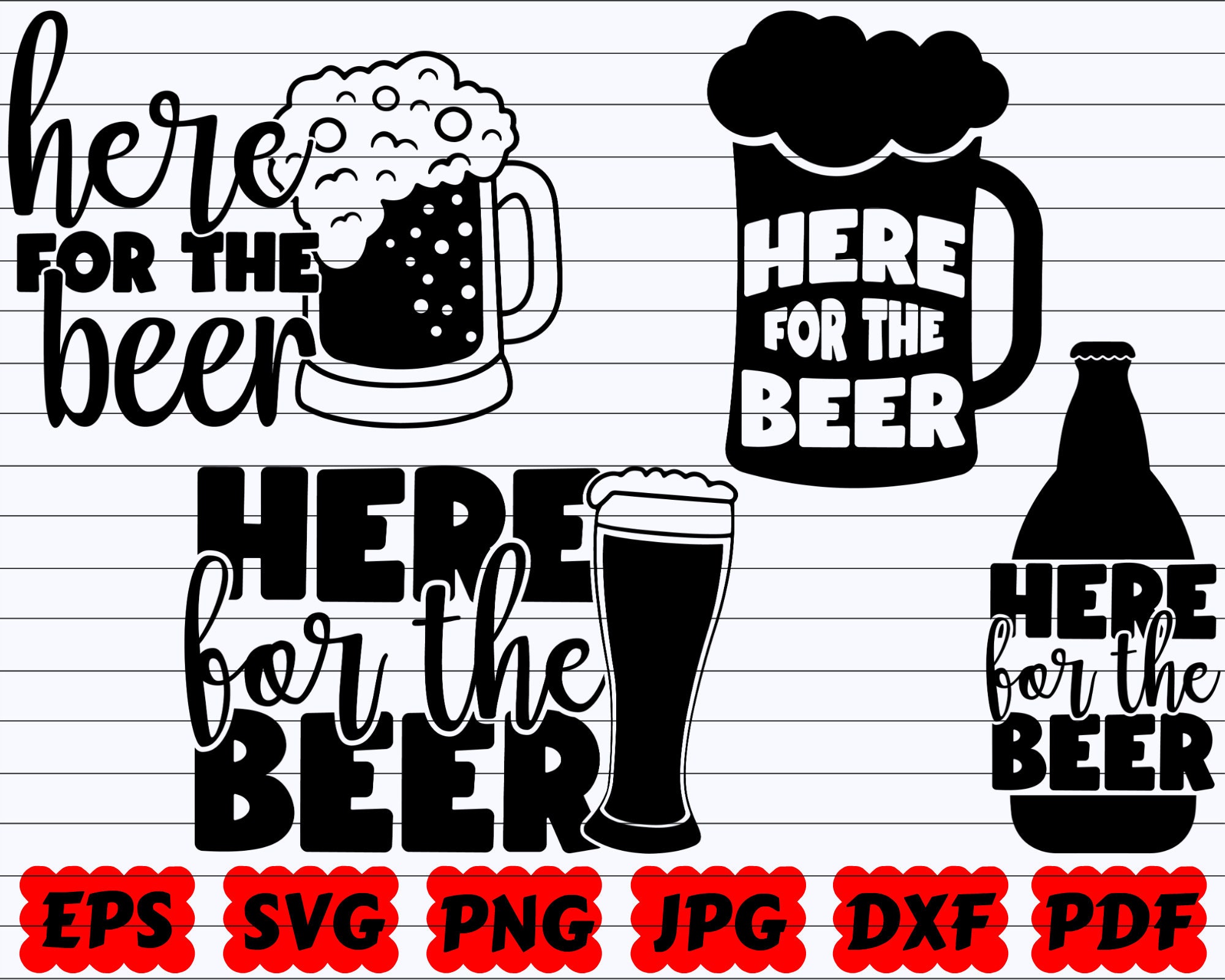 Here for the Beer SVG Here for Beer SVG Beer Cut File Etsy