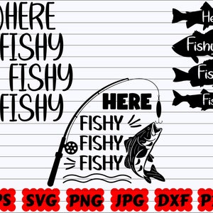Here Fishy Fishy SVG | Fishy Fishy SVG | Vissen gesneden bestand | Vissen offerte Svg | Vissen zeggen Svg | Vissen ontwerp-SVG | Shirt