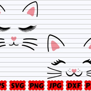 Cat Face SVG | Cute Cat SVG | Kitten Whiskers SVG | Cat Face Clipart | Kitty Cat Svg | Kitty Face Svg | Cat Whiskers Svg | Baby Cat Head Svg
