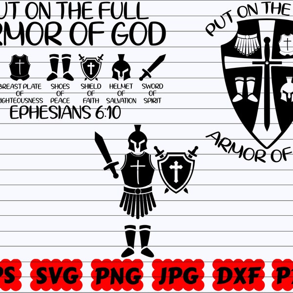Armor Of God SVG | Put On The Full Armor Of God SVG | Armor SVG | God Svg | Religious Svg | Christian Svg | Jesus Svg | Faith Svg |Bible Svg