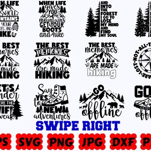 Hiking SVG | Adventure SVG | Nature SVG | Mountains Svg | Travel | Cut Files for Cricut & Silhouette | Svg Eps Dxf Png Jpg | Commercial Use image 6