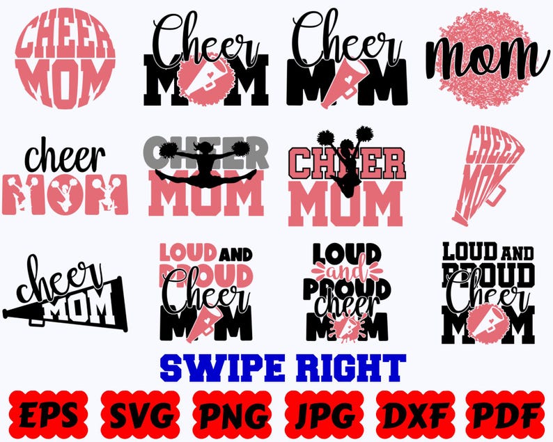 Cheer SVG | Cheerleader SVG | Cheer Mom SVG | Cheerleading Svg | Cheer Life Svg | Sport Svg | Cut Files for Cricut | Svg Eps Dxf Png Jpg image 2