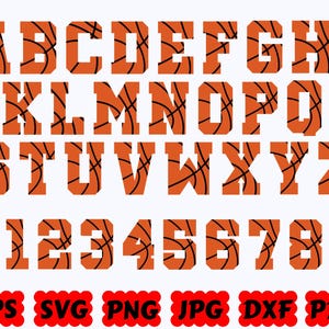 Basketball Font SVG | Basketball Alphabet SVG | Basketball Letters SVG | Basketball Numbers Svg | Basketball Svg | Sport Svg