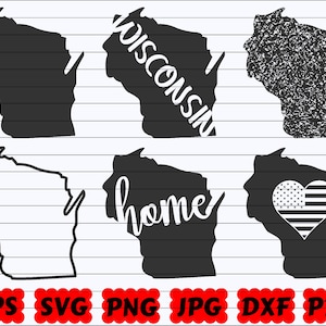 Wisconsin State SVG | Wisconsin SVG | Wisconsin Svg File | Wisconsin Cut File | Wisconsin Silhouette | Wisconsin Clipart | US State Svg