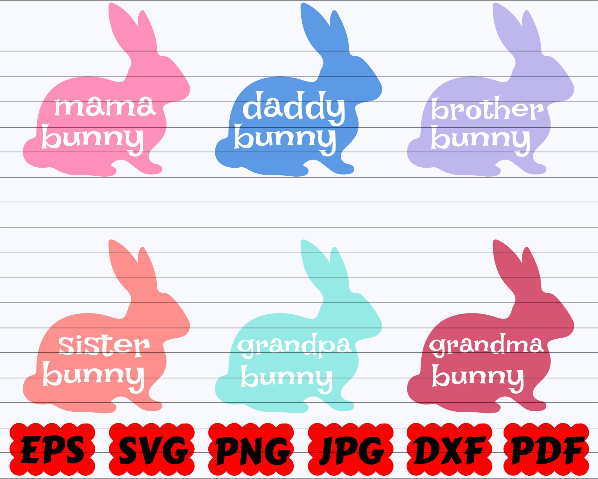 Download Easter Family SVG Rabbit Family SVG Rabbit SVG Family | Etsy