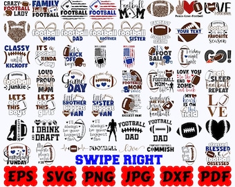 Football SVG | Football Mom SVG | Sport SVG | Football Ball Svg | Cut Files for Cricut & Silhouette | Svg Eps Dxf Png Jpg | Commercial Use