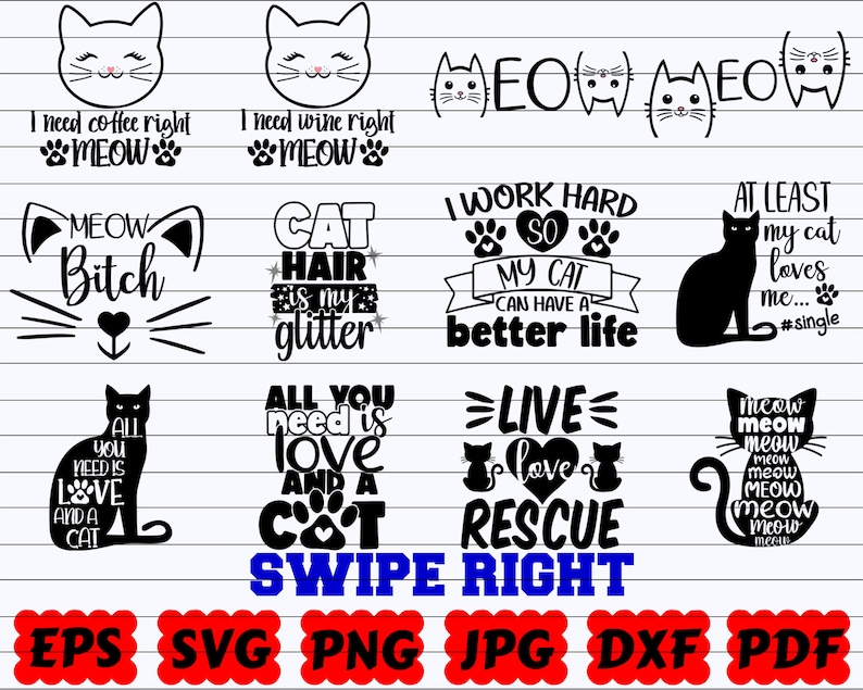 Download Cat Quote Svg Cat Cut Files Cat Clipart Animals Svg Cat Silhouette 100 Cat Svg Cat Mom Svg Cat Lover Svg Cat Saying Pet Svg Craft Supplies Tools Materials Safarni Org