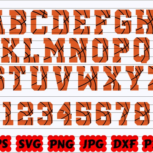 Basketball SVG Basketball Font Alphabet Basketball Letters | Etsy