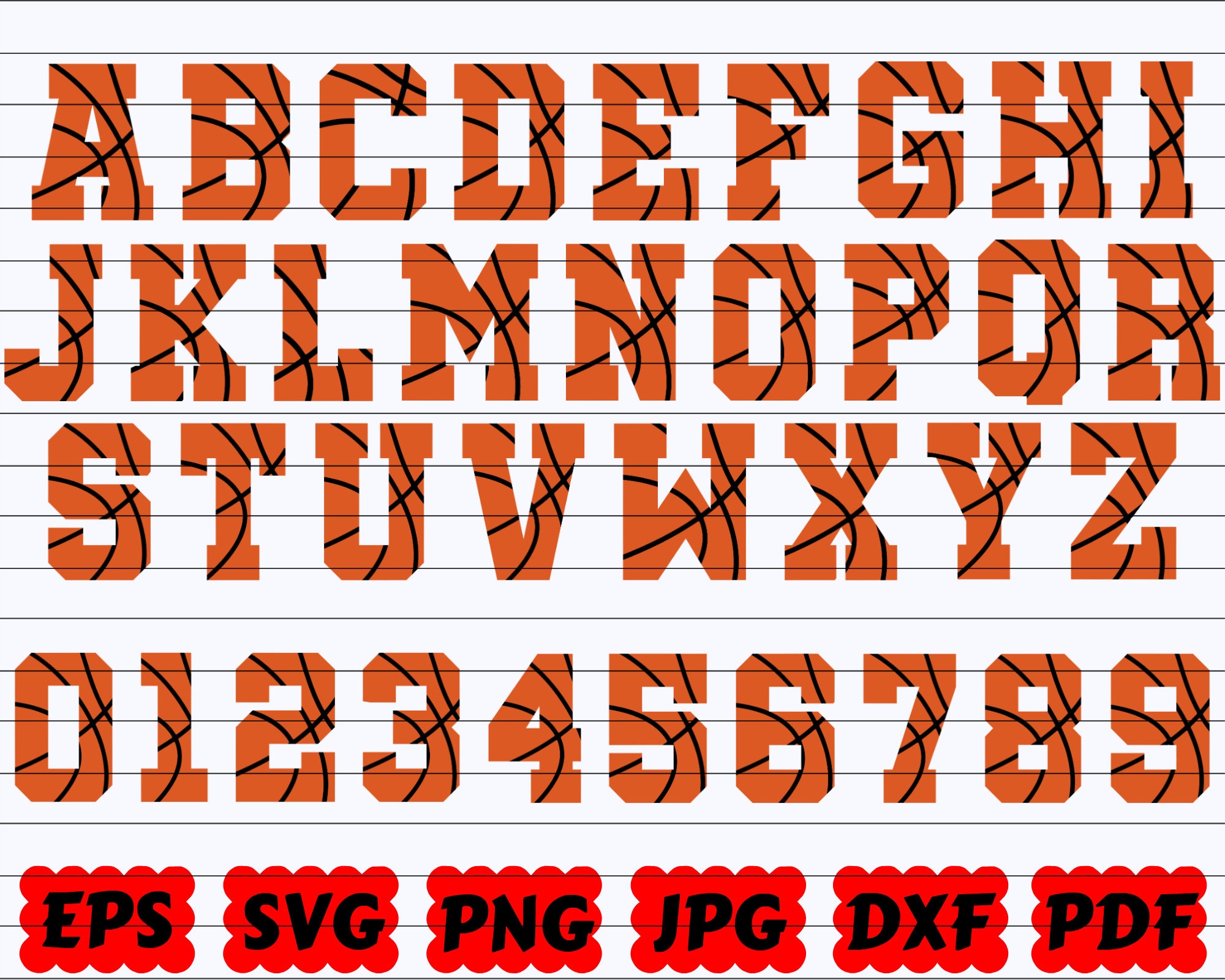 Basketball Alphabet SVG, Basketball Font SVG, Basketball Letters Svg ...
