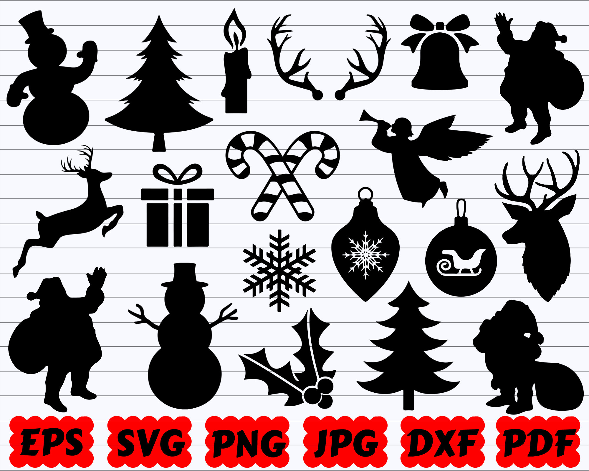Download Christmas Elements Svg Christmas Decor Christmas Etsy