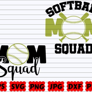 Softball Mom Squad SVG | Mom Squad SVG | Squad SVG | Softball Squad Svg | Softball Team Svg | Softball Fan Svg | Mom Squad Cut File | Quote
