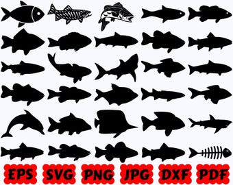 Fish SVG | Fishing SVG | Fisherman SVG | Fish Svg | Cut Files for Cricut & Silhouette | Svg Eps Dxf Png Jpg Pdf | Commercial Use