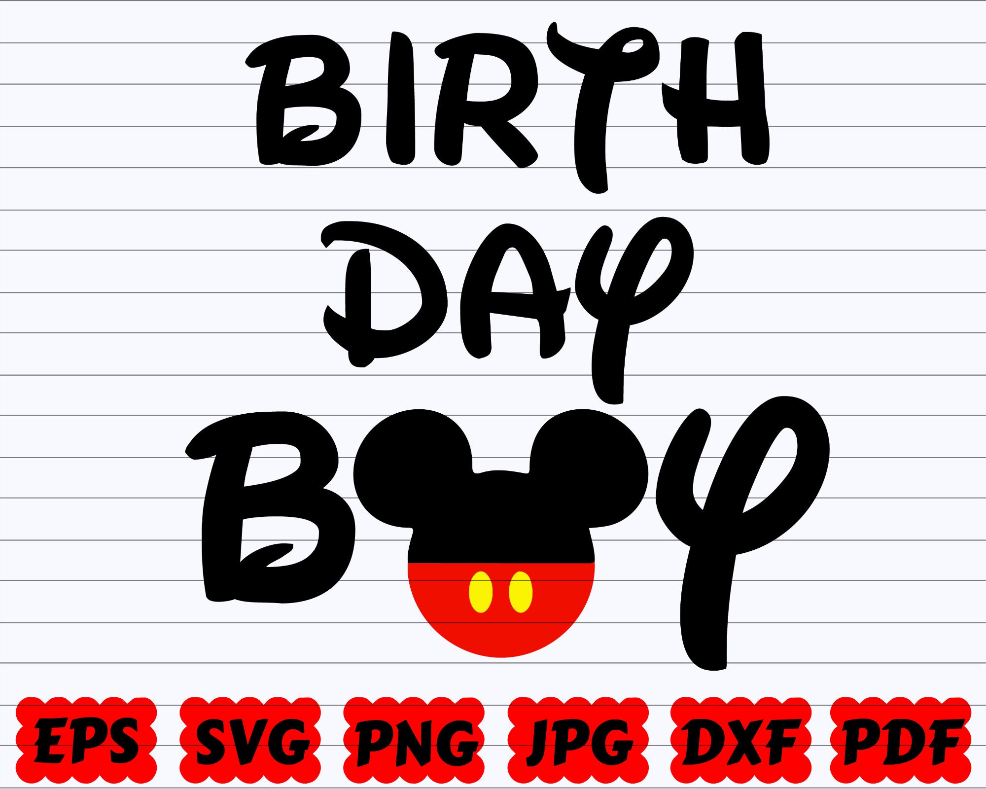 Birthday Boy SVG Disney Birthday SVG Birthday SVG Mickey  Etsy
