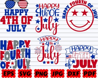 Happy 4th Of July SVG | Happy Fourth Of July SVG | 4th Of July SVG | America Svg | Independence Day Svg | Usa Svg | Patriotic Svg | Veteran