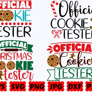 Officiell cookietestare SVG | Jul SVG | God Jul SVG | Klippfiler för Cricut & Silhouette | Svg Eps Dxf Png Jpg | Kommersiellt bruk