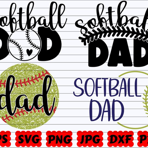 Softball Dad SVG | Softball Dad Cut File | Softball Family SVG | Dad SVG | Softball Clipart | Softball Fan Svg | Softball Dad Clipart | Png