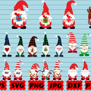 Gnomo di Natale SVG / Gnomo SVG / Gnomo delle feste SVG / Gnomo carino SVG / Gnomi SVG / File di taglio Gnomo / Gnomo Design SVG / Gnomo Clipart / Png
