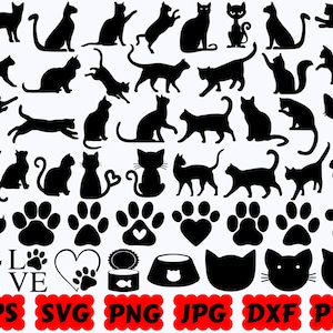 Katze SVG | Katzenkopf SVG | Katzen Gesicht SVG | Katzenmama SVG | Tier geschnitten Datei | Schnittdateien für Cricut & Silhouette | Svg Eps Dxf Png Jpg | Kommerzielle Nutzung