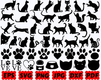 Kat-svg | Kattenkop SVG | Cat Face-svg | Kat moeder SVG | Dierlijke Svg | Bestanden knippen voor Cricut & Silhouette | Svg Eps Dxf Png Jpg | Commercieel gebruik