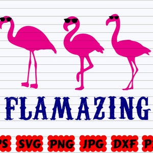 Flamingo Flamazing SVG | Flamingo SVG | Flamazing SVG | Flamingo Cut File | Flamingo Clipart| Flamingo Silhouette | Bird Svg | Cool Bird Svg