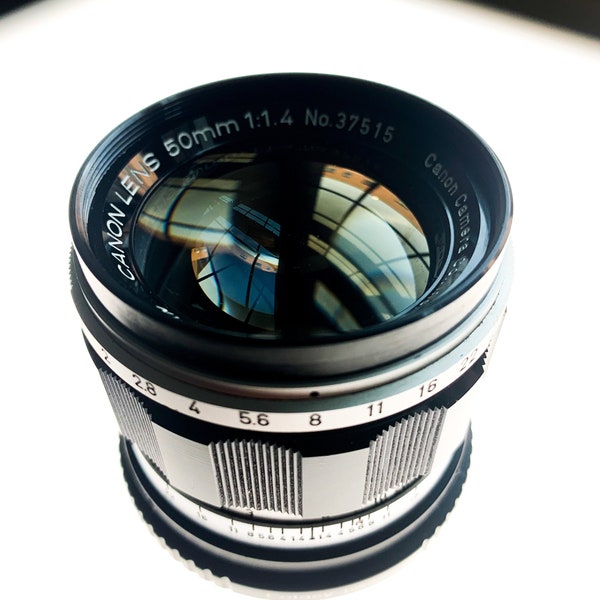 Rare Canon 50mm f1.4 LTM manual rangefinder lens, L39 mount.