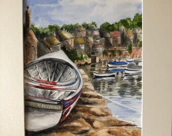 Original watercolour painting  ‘ Cornish Quay’