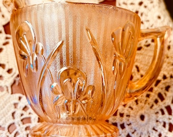 vintage Jeannette Glass Company Iris and Herringbone creamer