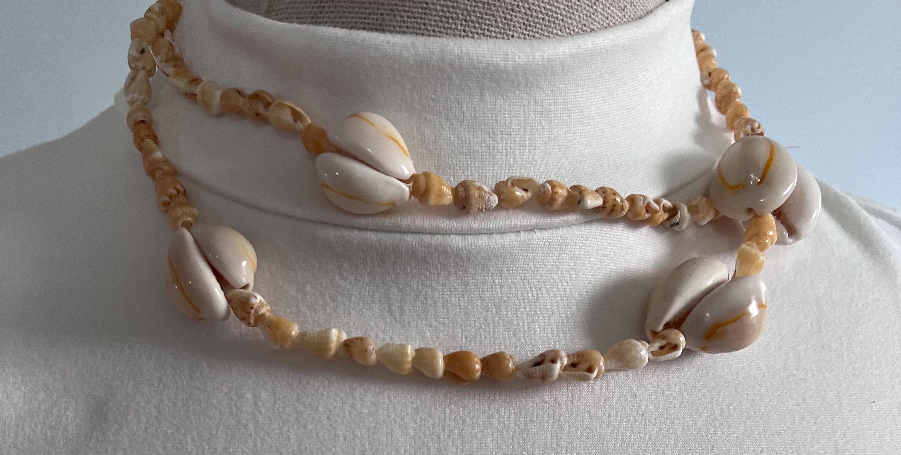 Vintage 70's Hawaiian Cowrie & Mini Conch Shell Necklace - Etsy