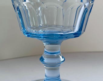 Vintage Fostoria Jamestown Light Blue Glass Wine Goblet