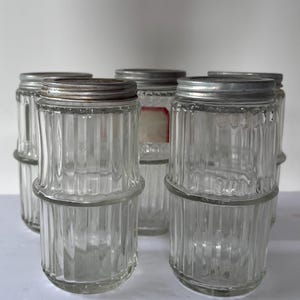 Hoosier cabinet glass spice jars