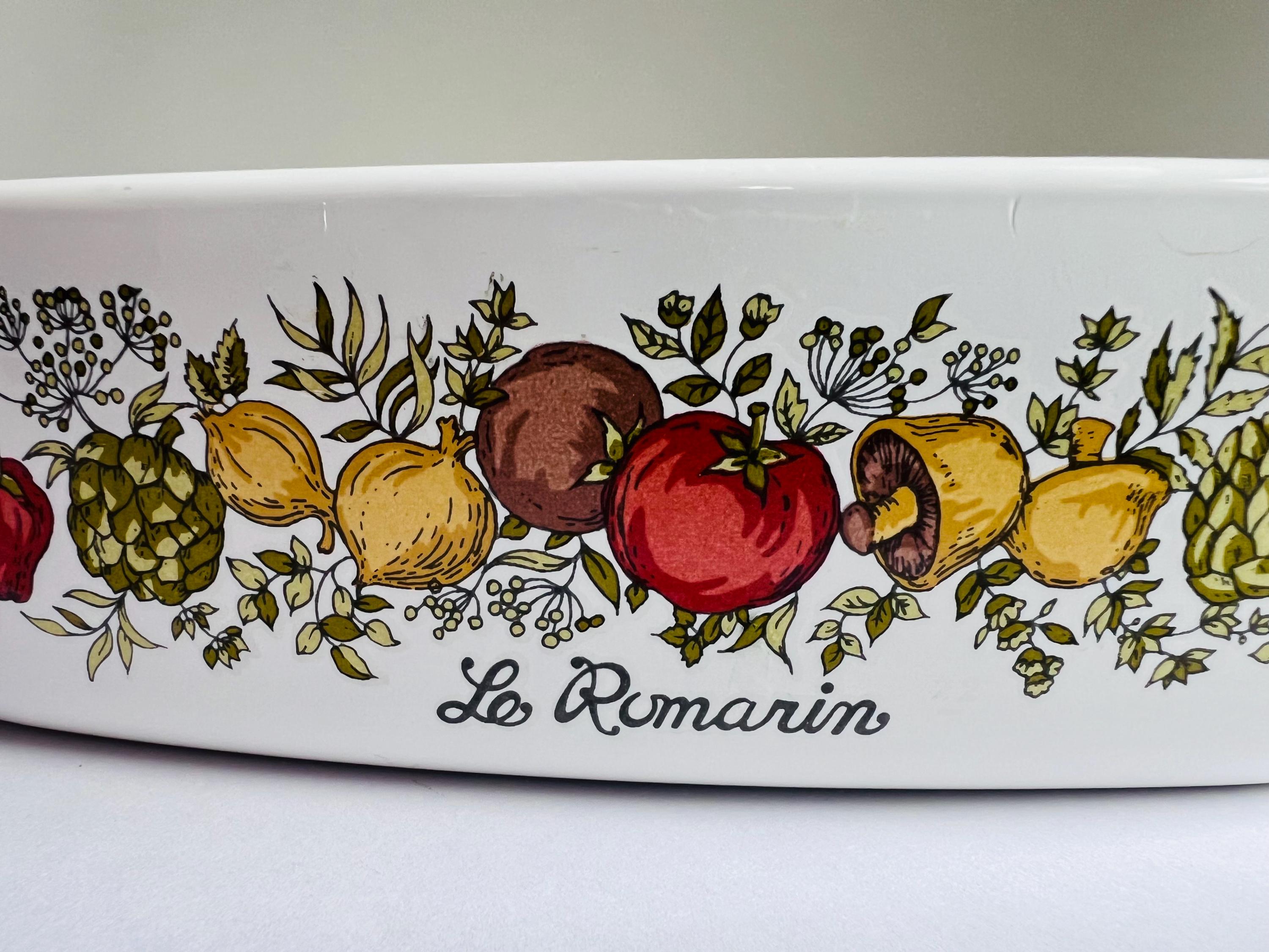Vintage Corning Ware casserole dish  "Spice of Life" collection the "Le Romarin"
