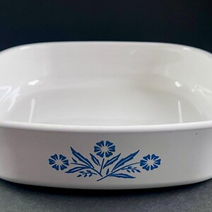 vintage CorningWare casserole dish Blue Cornflower pattern