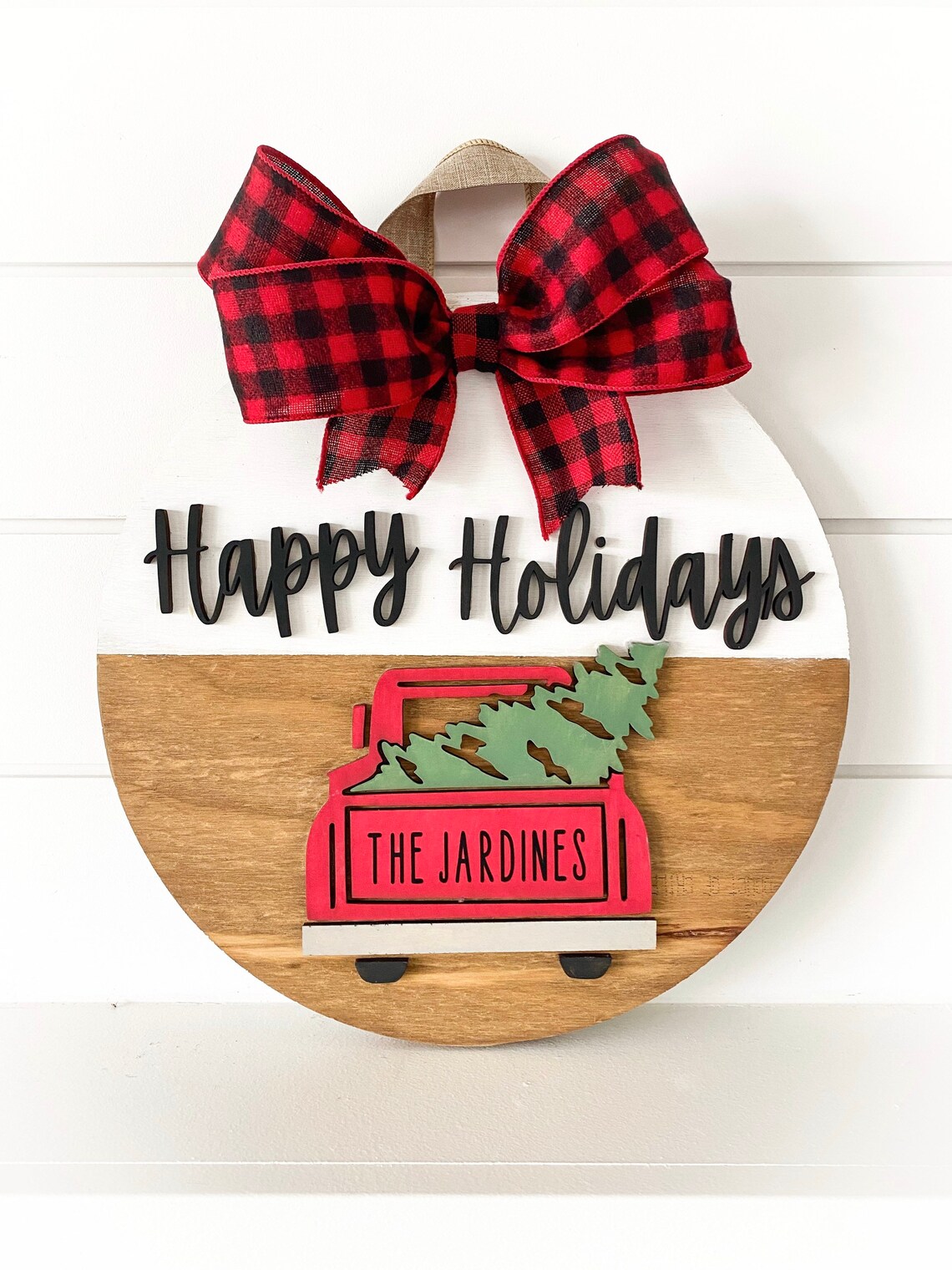 Christmas Door Sign Holiday Door Decor Custom Door Etsy