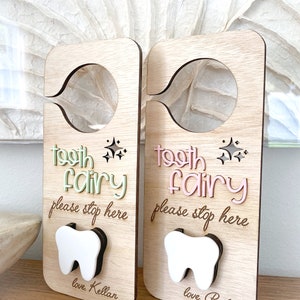 Tooth Fairy Door Hanger- Tooth Fairy- Personalized Tooth Fairy box