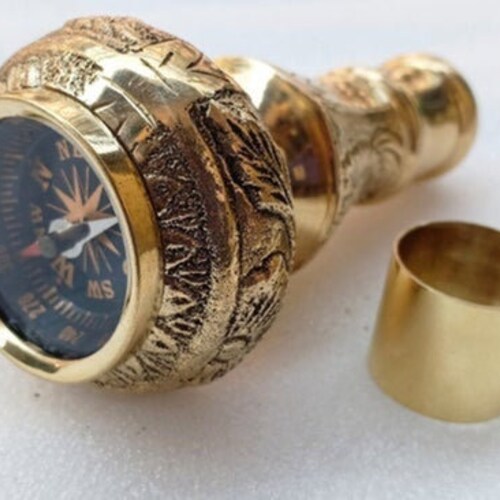 Solid Brass Compass Designer Handle Only for Cane Walking - Etsy