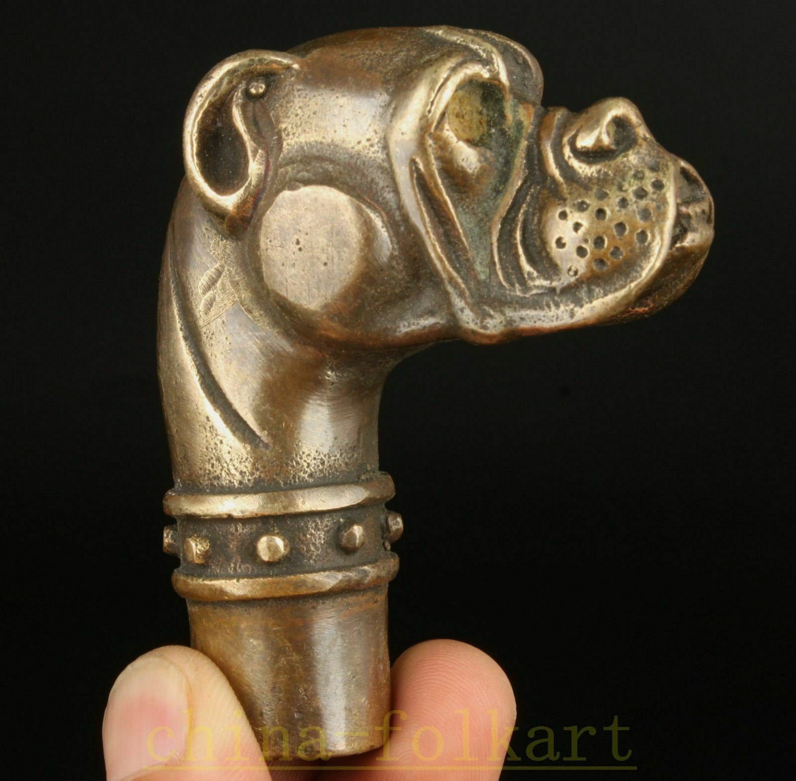 Rare Dog Head Solid Cane Head Handle ONLY for Wooden Walking Etsy