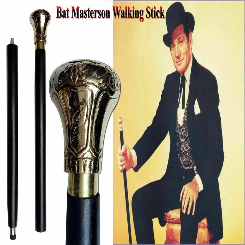 Handmade BAT MASTERSON Walking Stick for Men & Women Victorian Etsy
