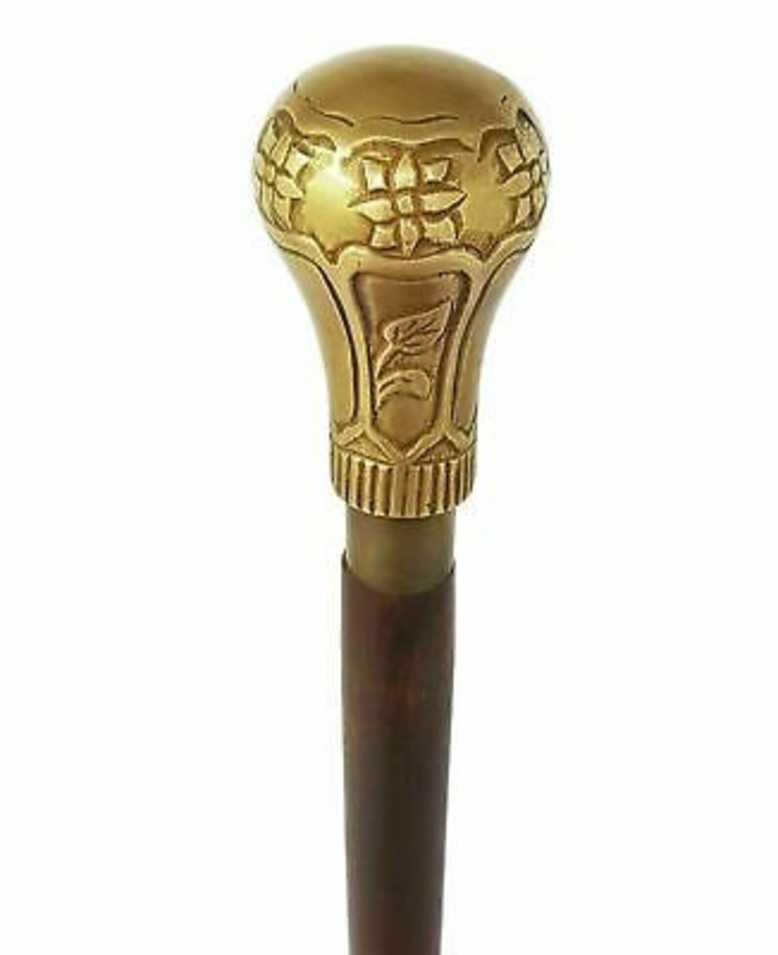 Bat Masterson Cane Victorian Handle handmade brass Etsy