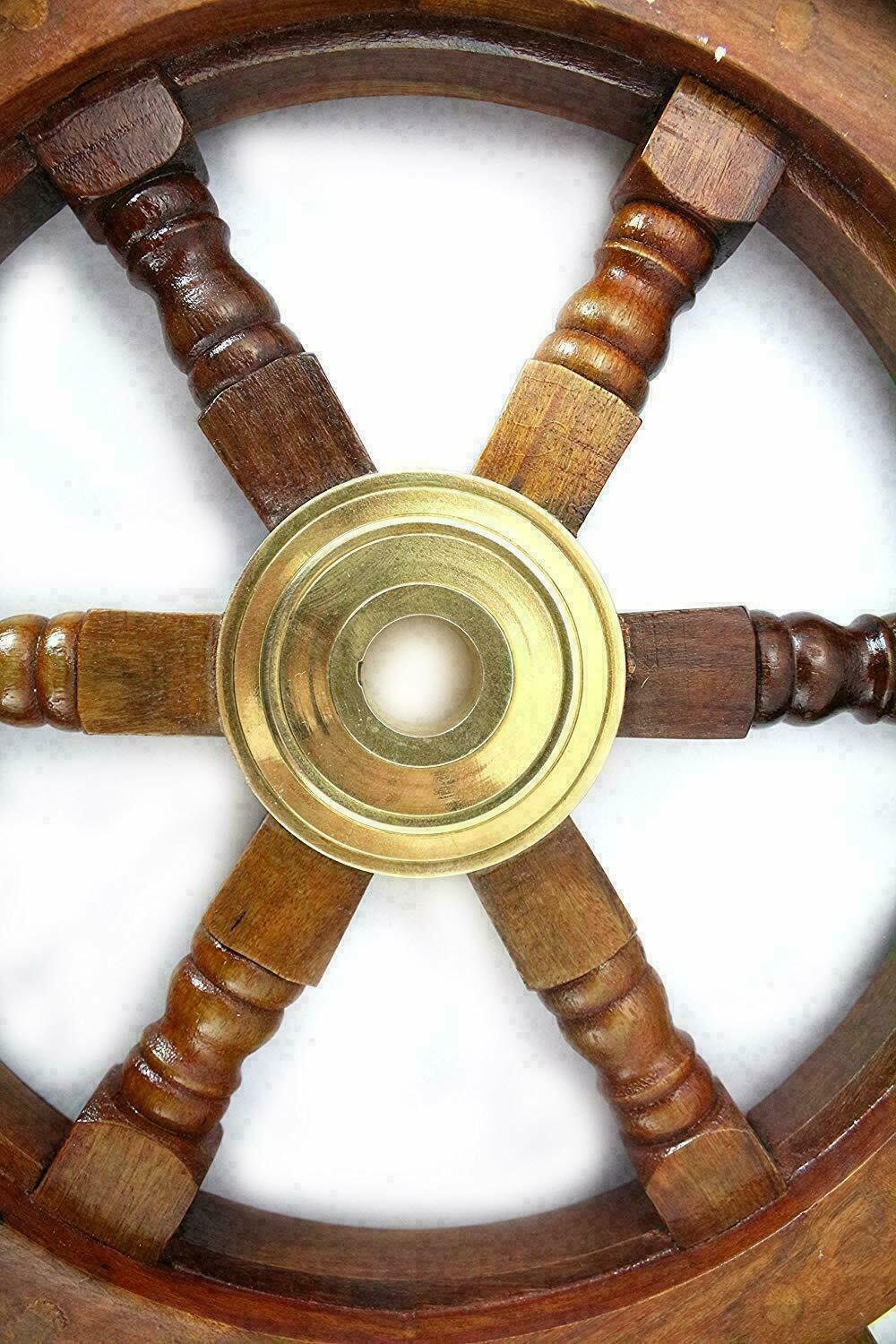 18'' Handmade Pirate Ship's Wheel Steering Brass Etsy
