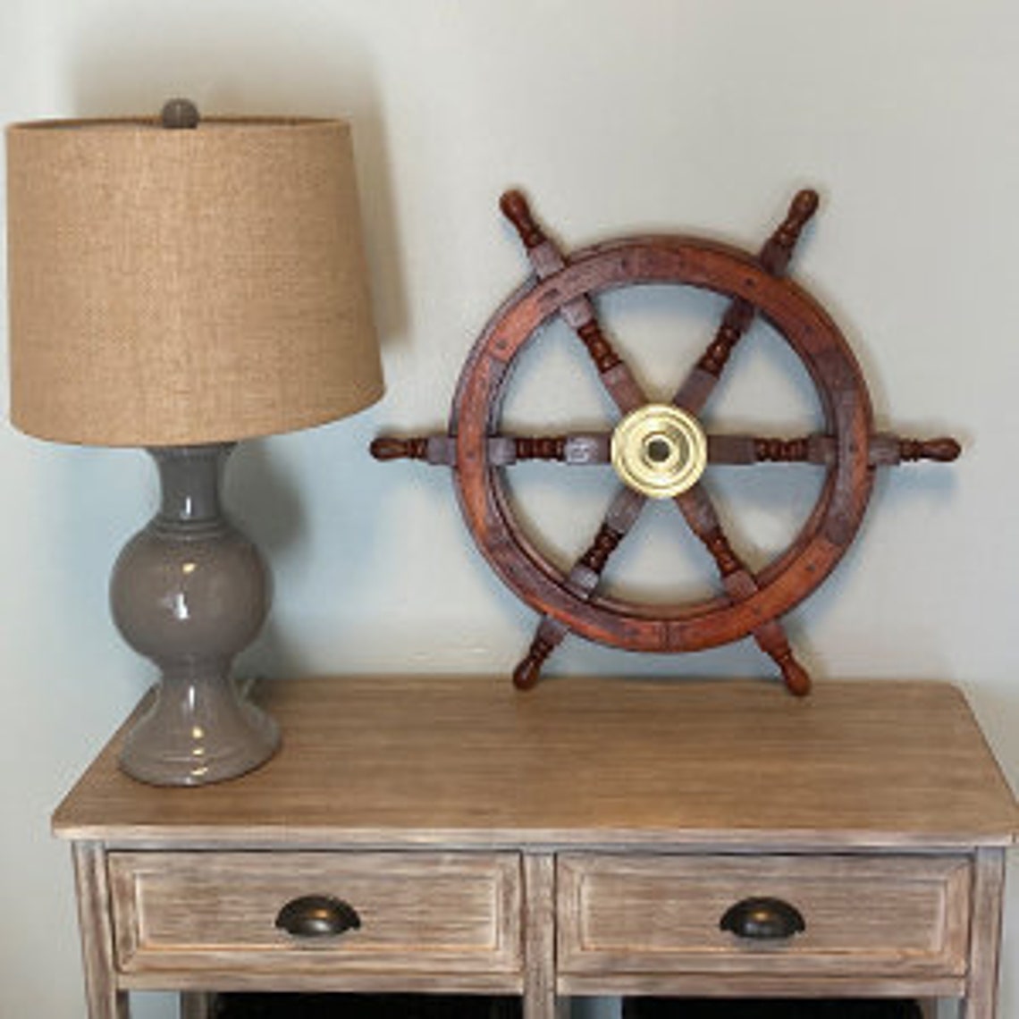18'' Handmade Pirate Ship's Wheel Steering Brass Etsy