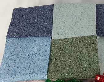 Blue/Green Speckled Trivet Set/Set of 2 Pot Holders