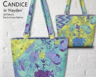 Candice Bag Sewing Pattern by Lazy Girl Designs (Works with Bag-E-Bottom #500, Size A), Handbag Sewing Pattern