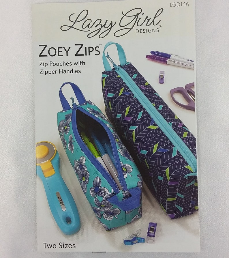 Zoey Zips Sewing Pattern by Lazy Girl Designs Small Zipper Etsy
